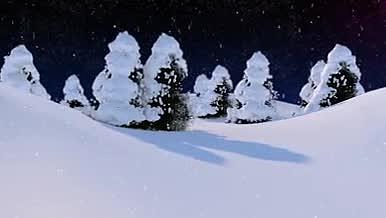雪地唯美圣诞节新年开场视频视频的预览图